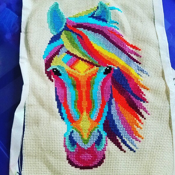 Colorful Horse Head - PDF Cross Stitch Pattern - Etsy