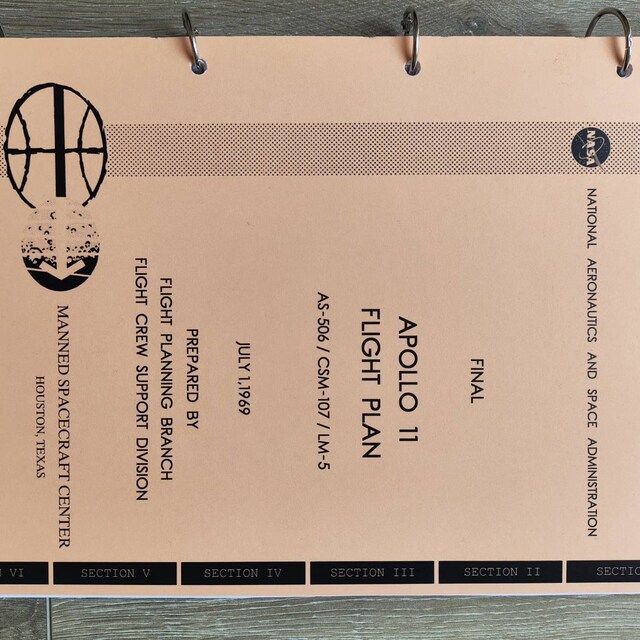 Apollo 11 Flight Plan- Final Edition 1969 Reproduction - Etsy