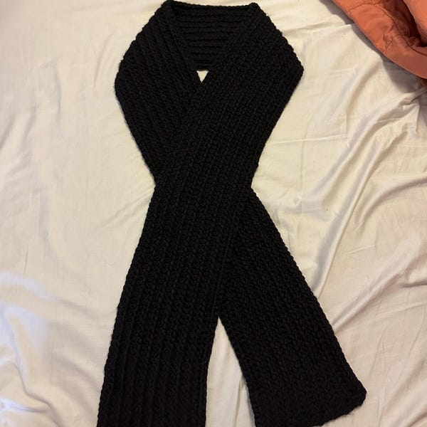 Crochet Pattern | the Graham | Chunky Long Oversized Ribbed Scarf Easy ...