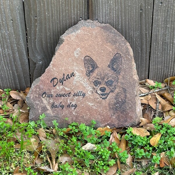 PERSONALIZED ROCK or Stone Large Size. Real Stone Custom Lasered With ...