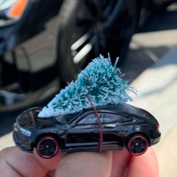 Collectible Hotwheels '23 Dodge Ram Truck Bottlebrush Tree Christmas Collectible Hotwheels '23 Dodge Ram Truck Bottlebrush Tree Christmas