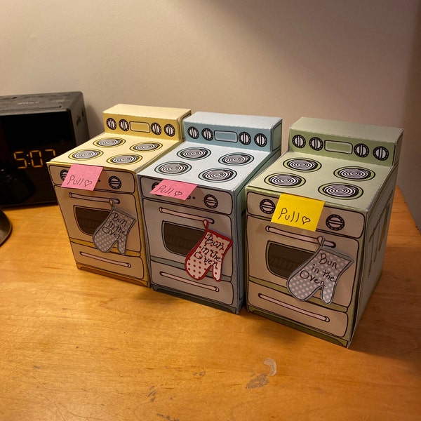 Retro Oven - Cupcake Box, Cookie, Candy, Treat and Party Favor Box ...
