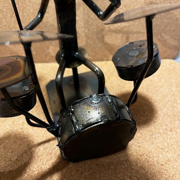 Golfers in Cart - Leisurely Golf Railroad Spike Sculpture