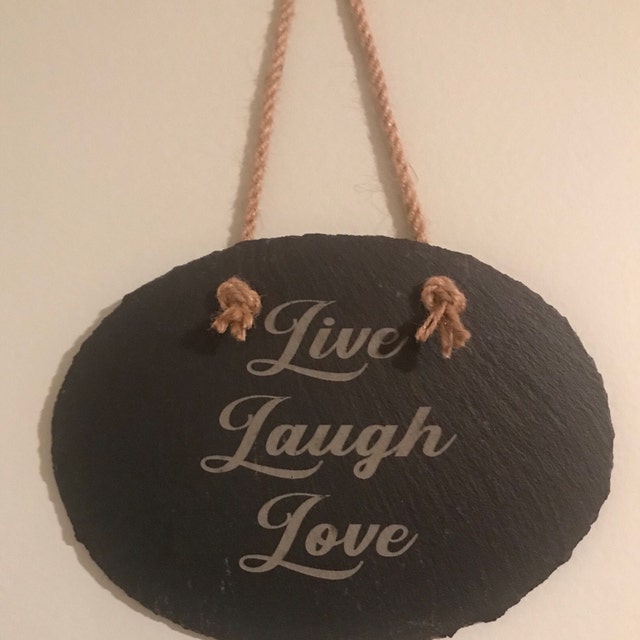Slate Signs Slate Oval Signs Real Stone Sign Engraved Slate Etsy
