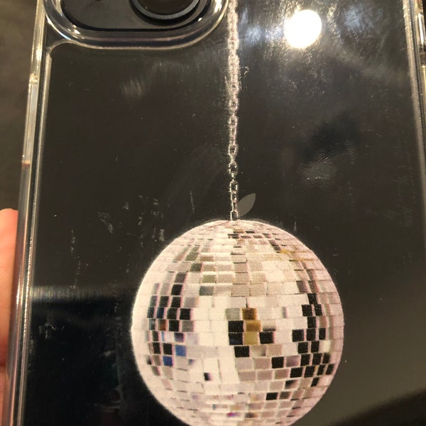 Minimal Hanging Disco Ball Print Phone Case for iPhone 17 16e 15 14 13 ...