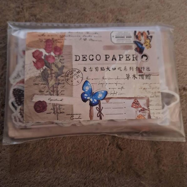 200PCS Junk Journal Kit, Ephemera Pack, Plants Flower Themed Vintage ...