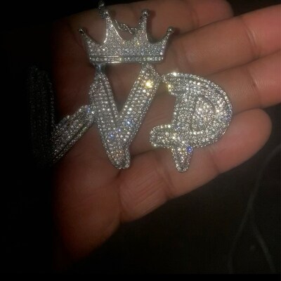 Clou D'oreille ICED OUT Bling Box - Zirconia Cubique Argenté - Taille Unique - Neuf Avec étiquette