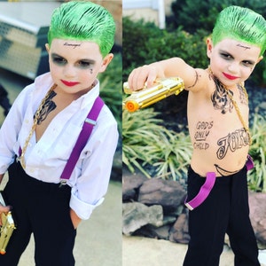 Joker Temporary Tattoos Suicide Squad Costume Cosplay - Etsy