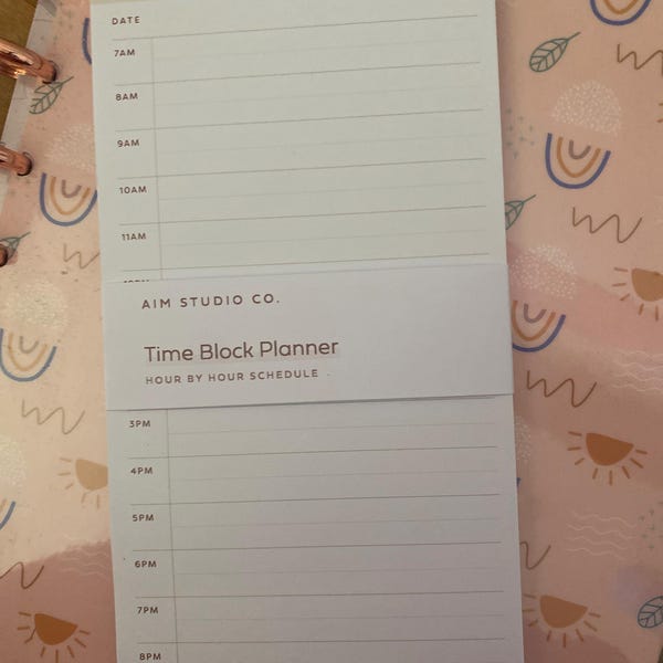 Time Block Daily Planner Pad, Hourly Blocking Notepad, Productivity ...