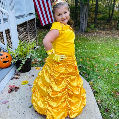 READY TO SHIP Disney Inspired Belle Princess Dress Costume - Etsy