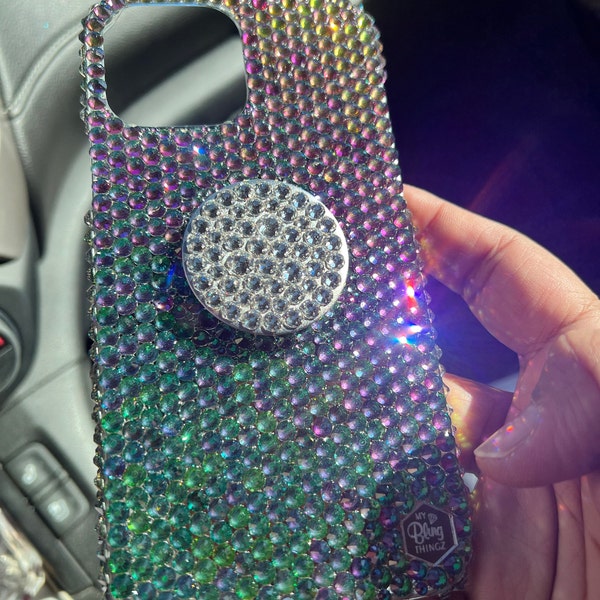 Luxury Bling Crystal Rhinestone Diamond Back Case For IPhone 15 - Foto 5