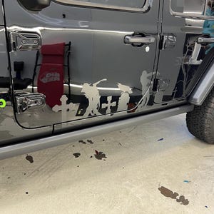 Autocollant Vinyle Biohazard Zombies – Découpe Sans Fond – Pour Voiture, Mur, Vitre