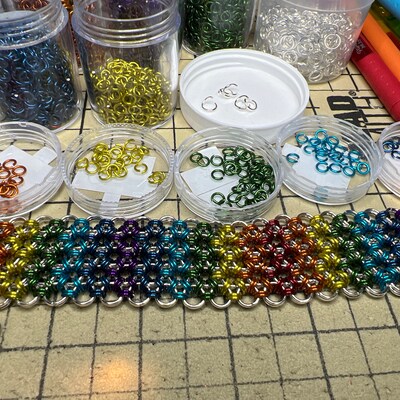 Weave Got Maille 100 Anellini In Alluminio Anodizzato Turchese - Calibro 18 Gauge, Diametro 5 Mm, Per Gioielli E Armature