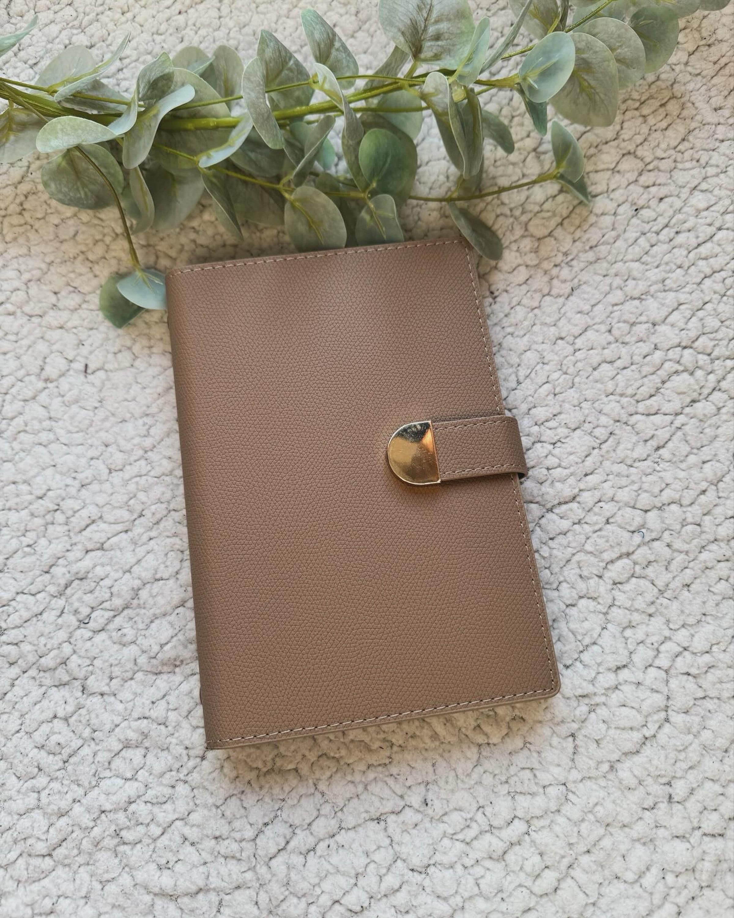 C6 Notebook+Black Ink Gel pen Set, Binder Design,Cover for Planners, Graduation Gift, Office Gifts, Leather Journal,Business Set
