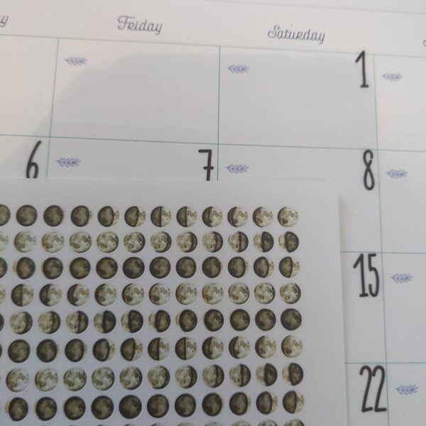 TINY MOONS - Lunar Tracking / Moon Phases - Watercolor Planner Stickers ...