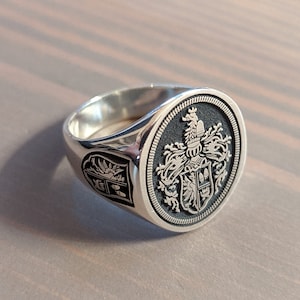 Personalized Signet Ring Custom Made Family Crest Signet Ring | Etsy