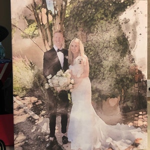 Photo to painting Watercolor Portrait Custom photo gifts | Etsy