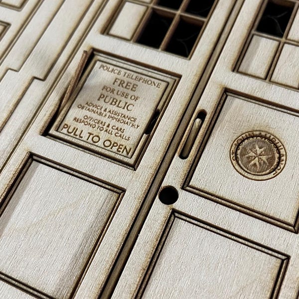 Dr. Who TARDIS Police Box – Scale Laser Cut Model Digital Files: SVG ...