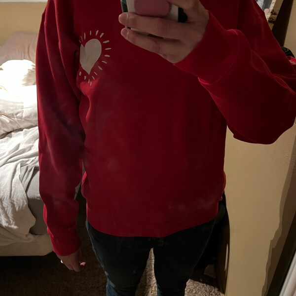 Valentine's Day Sweatshirt, Marle Grey main image 0