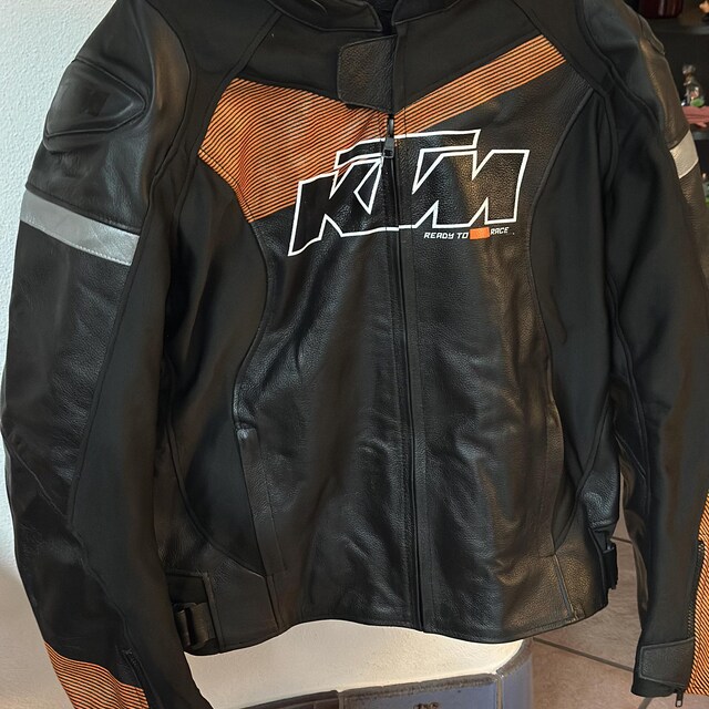 KTM Ready to Race Motorcycle Riding Gear Biker Genuine Cowhide