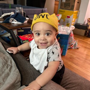 First Birthday Gold Crown. 1st Birthday Knit Crown for Boy. - Etsy