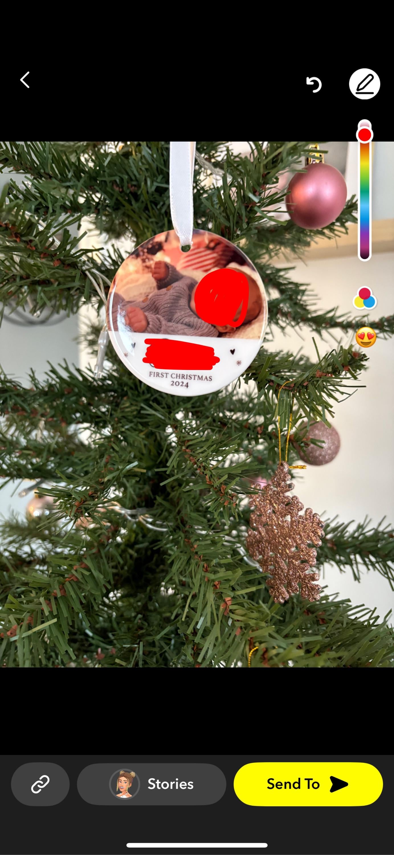 Personalised Babys First Christmas Bauble | Babys 1st Christmas Bauble | Baby’s 1st Christmas Gift | 1st Christmas Decoration - Photo Upload