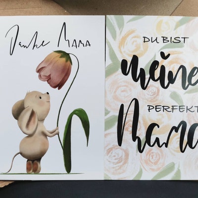 Vom Bauch mitten ins Herz Kraftpapier Karte zur Geburt rosamummy Etsy.de