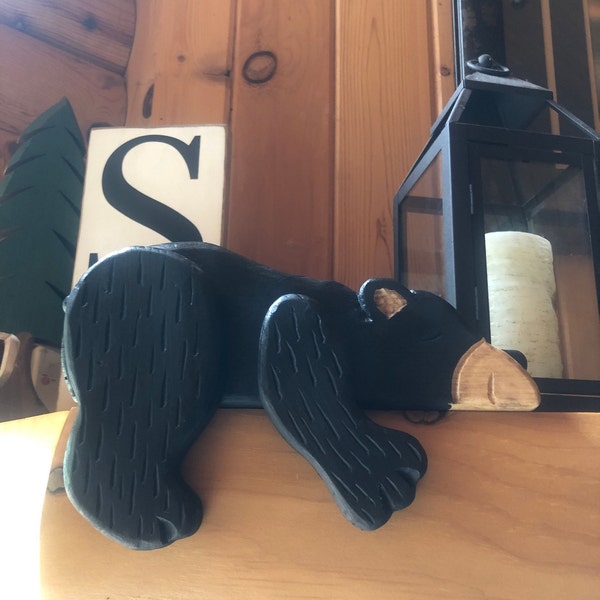 Wooden Black Bear Shelf Sitter, Medium 10" - Etsy