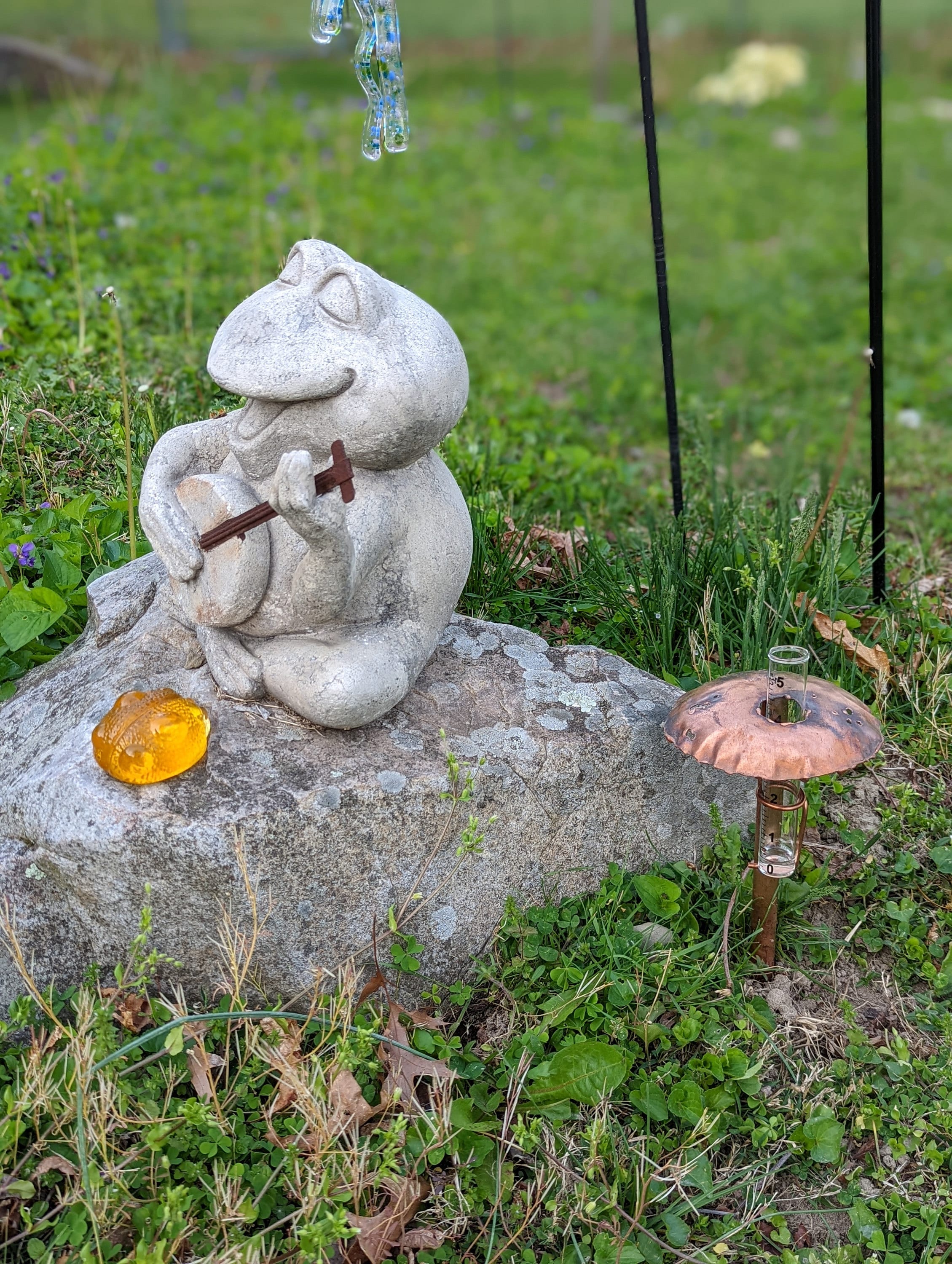 Copper Mushroom Rain Gauge