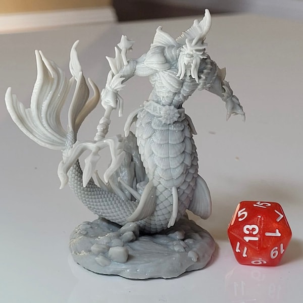 Merrow Sea Adventure Monster | Resin Miniature | Dungeons and Dragons ...