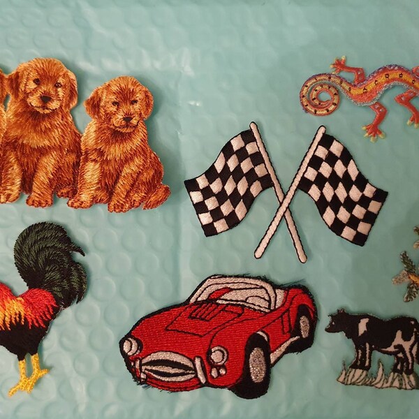 Rooster Patch Cockerell Iron on Embroidered Applique - Etsy