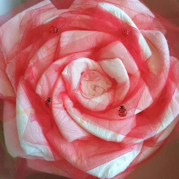Diaper Cake Rose Baby Shower Gift & Centerpiece - Etsy