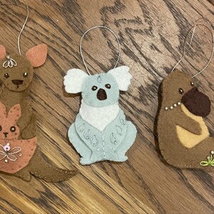 オーストラリアのフェルト動物のぬいぐるみ縫製パターンのデジタル