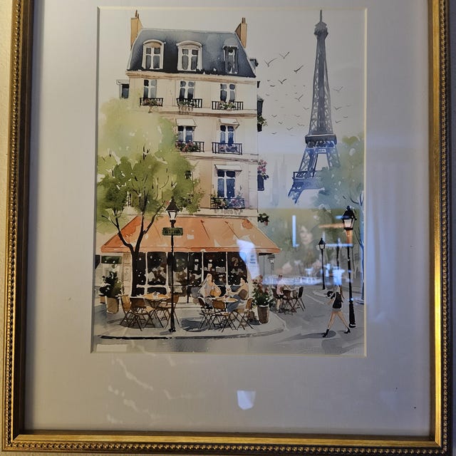 パリの絵画 エッフェル塔 水彩画 アートプリント パリの風景