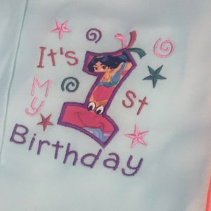1st Birthday Embroidery Applique Design, Number 1, First Birthday