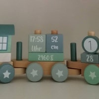 Little Dutch Holz Zug Eisenbahn Mit Steckformen Adv Produktbild-Vorschau 6