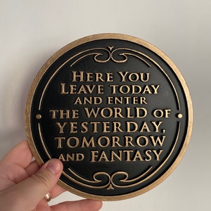 Here You Leave Today Walt Disney World Magic Kingdom Etsy