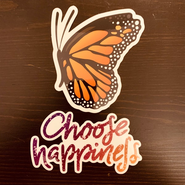 Choose Happiness Vinyl Sticker | Stickers for Hydroflask | Laptop ...