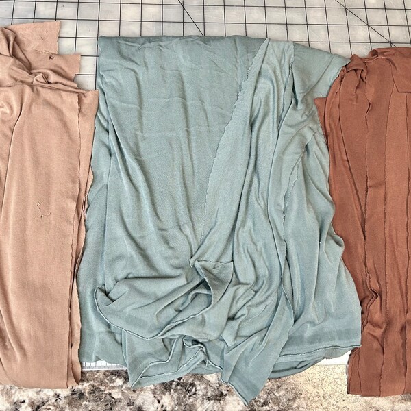 Bamboo Spandex Fabric Jersey Knit by the Yard Dark Copper 4 Way Stretch ...