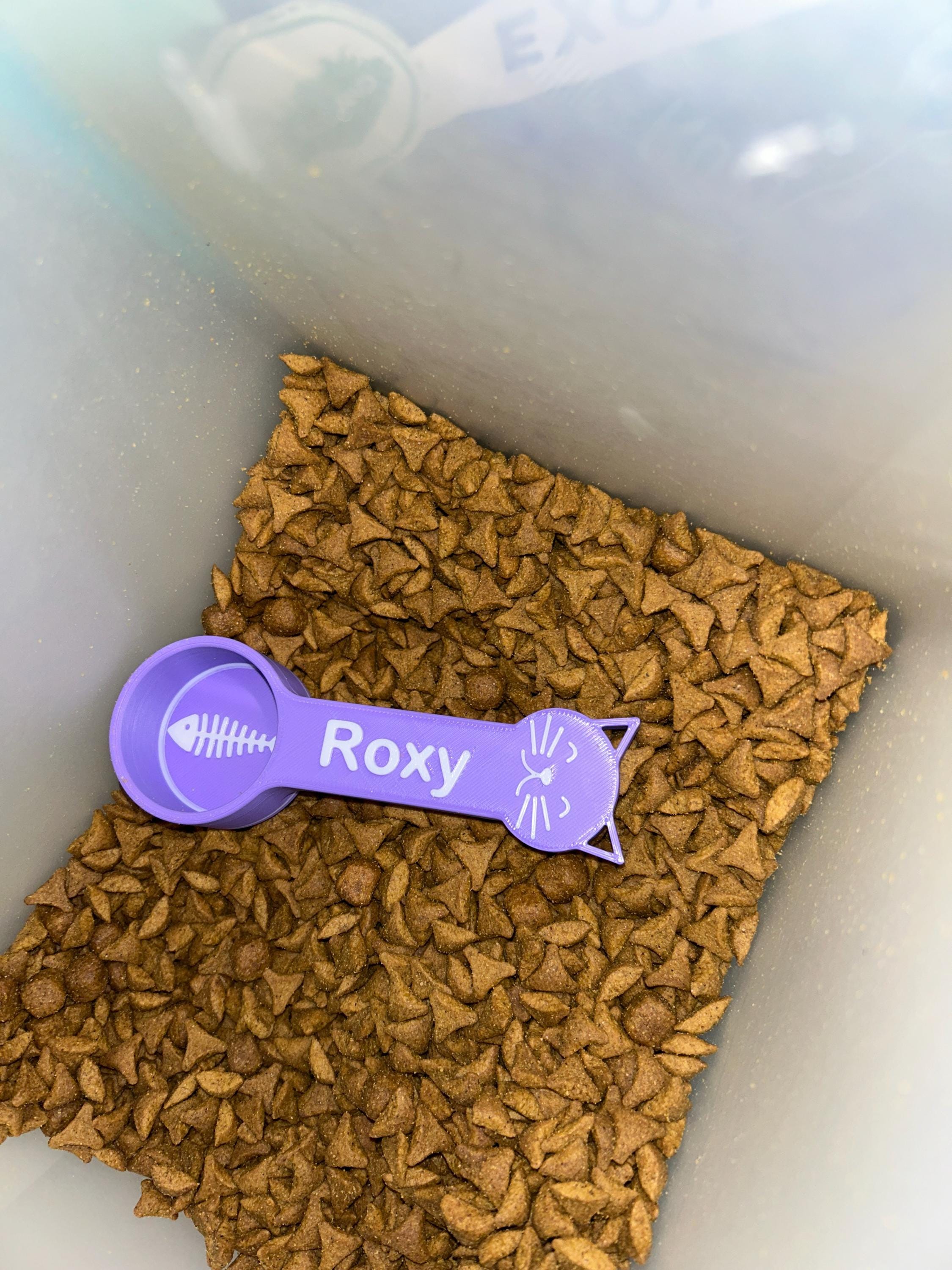 Personalisierter Futterlöffel für Katzen, Messbecher für Tierfutter mit Namen, Kibble Scoop, Individuelle Geschenkidee für Katzen