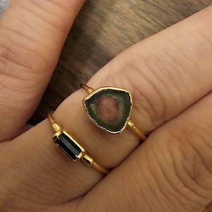 Customer photo from Jinny, Dainty Black Tourmaline Baguette Ring