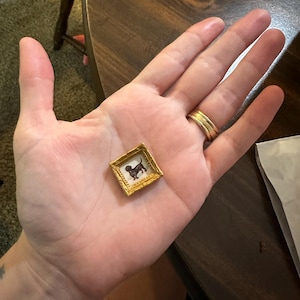 Extra Tiny Miniature Framed Artwork for Vintage Dollhouse Decor