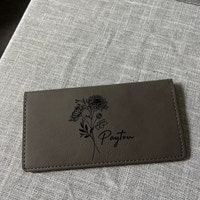 Personalized Checkbook Covers Leather Check Wallet Engraved - Etsy