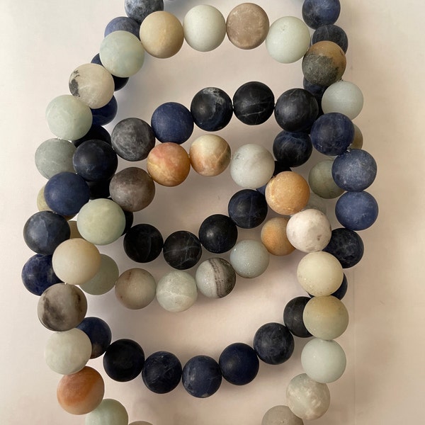 Bracelet en Amazonite pour la lithothérapie