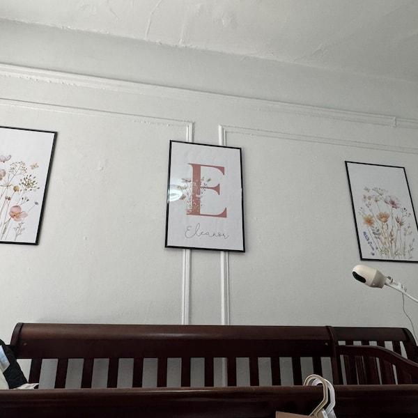 Floral Nursery Wall Art, Custom Wildflowers Prints, Boho Baby Girl ...