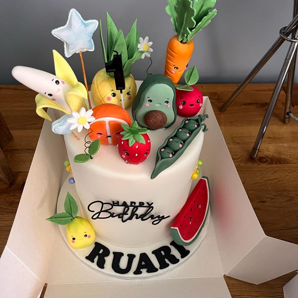 Edible Train Cake Topper With Carriageway [ Birthday Sugar Cake Topper ...