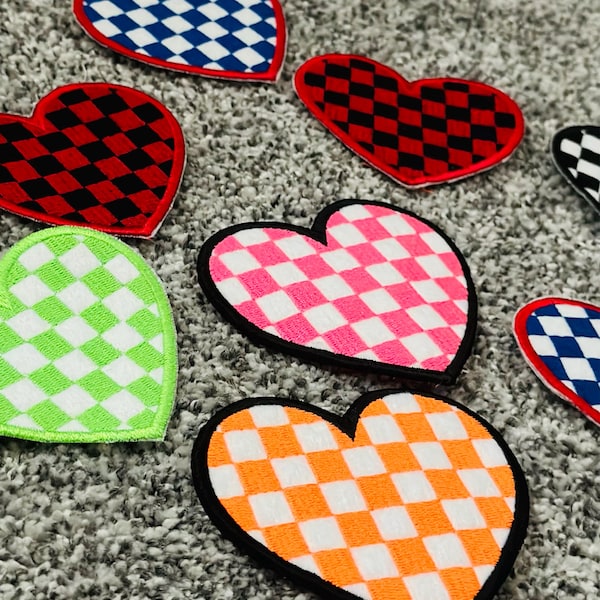 Checkered Heart Applique Embroidery Design (digital Download) - Etsy UK