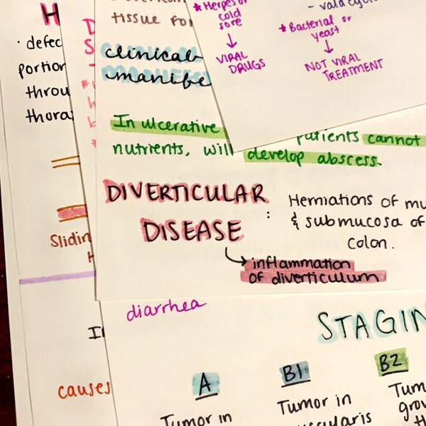 Pathophysiology Gastrointestinal Disorders Notes Bundle With Knowledge ...