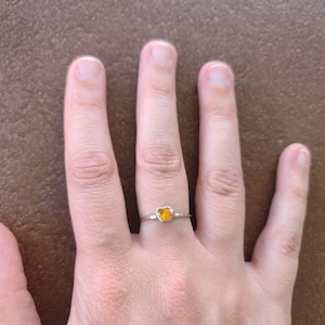 Customer photo from Mariah, Dainty Raw Citrine Ring in Yellow Gold