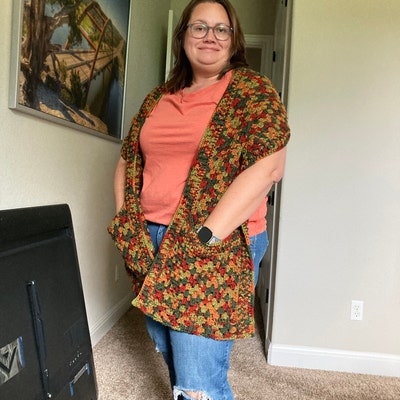 Persimmon Pocket Shawl Crochet Pattern - Etsy